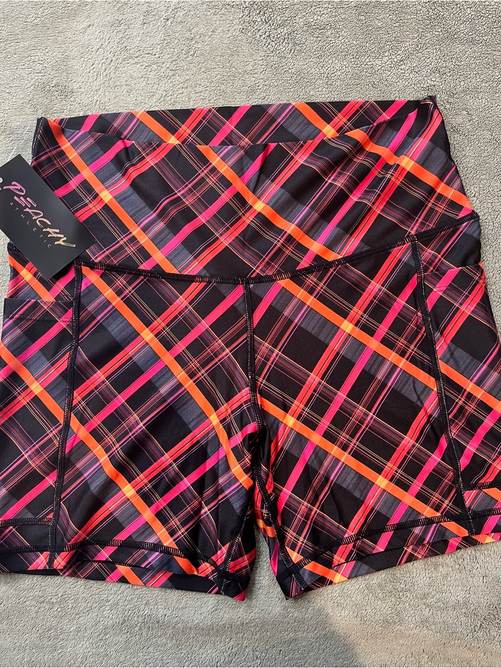 Peachy Athletic Starlit Plaid shorts - Valkyrie style